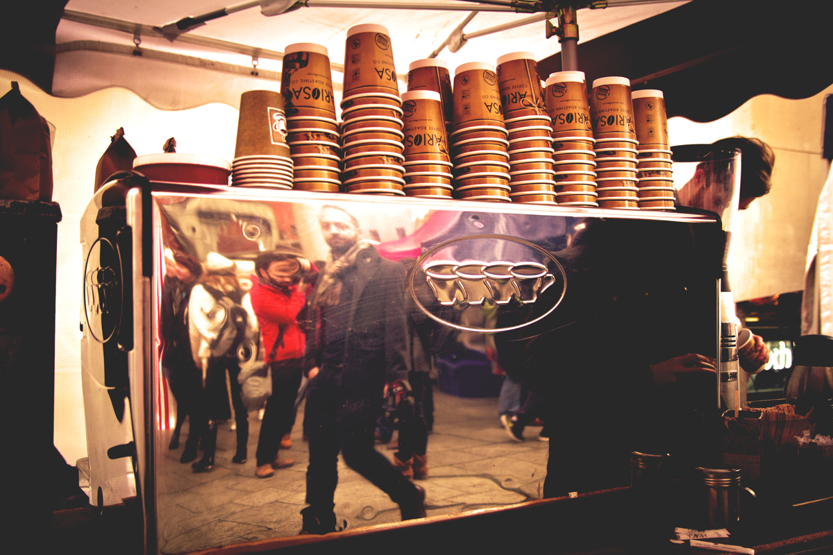 Espresso al Temple Bar Food Market (foto Paolo Bergomi)