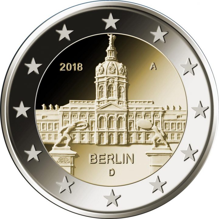 moneta 2 euro castello di charlottenburg